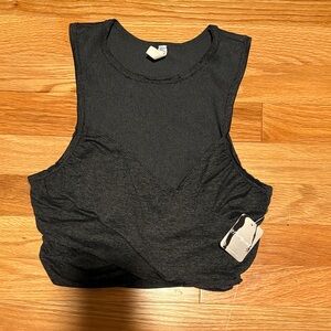 Elegant Black Sleeveless Muscle Tee